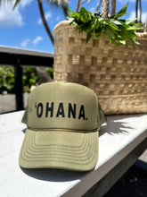 'OHANA. Olive Green/Black Trucker Hat