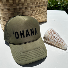 'OHANA. Olive Green/Black Trucker Hat