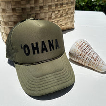 'OHANA. Olive Green/Black Trucker Hat