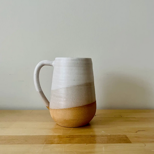 Tall Round-Bottom Coffee Mug-Beige