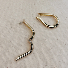 18k Gold Filled Teardrop Shaped Hoop Earrings