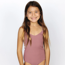 Mai Littles Everyday Bodysuit: Mulberry Ribbed