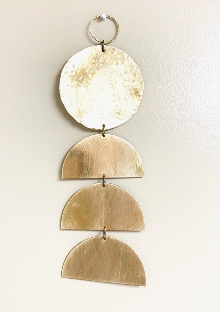 Home Decor - Wall Decor-Mini Geometric Wall Hanging in Brass
