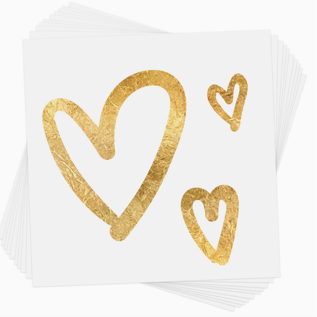 Classic Hearts Temporary Tattoo
