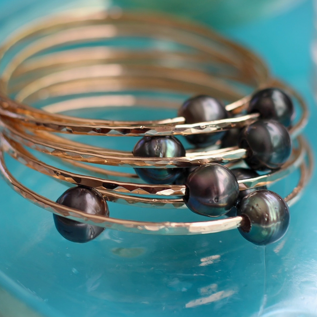 Tahitian Pearl Bangle - 14k Gold-Fill