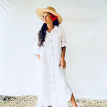 NO'I Manawa Long Button Down Dress