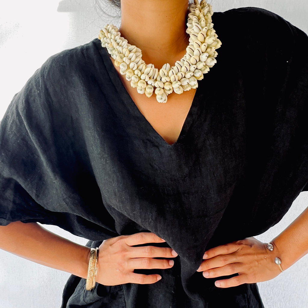 NO'I Hanahana Linen Dress Ohana Shop Kauai