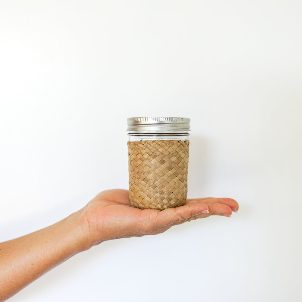 Lauhala Mason Jar Cover 8oz or 16oz