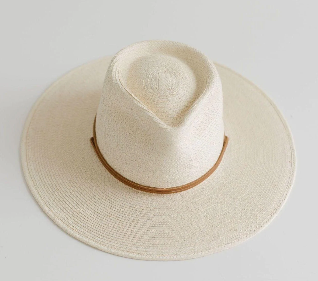 RIVER GUATEMALAN PALM HAT - IVORY