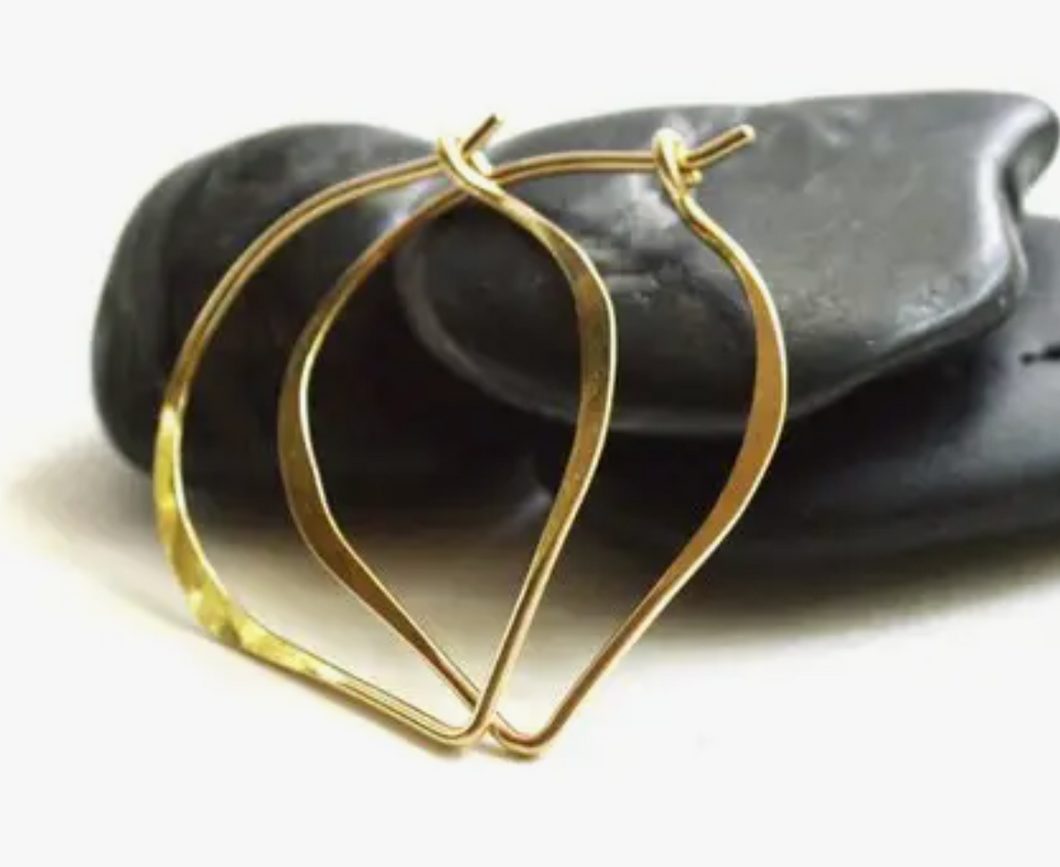 Lotus Hoop Earrings