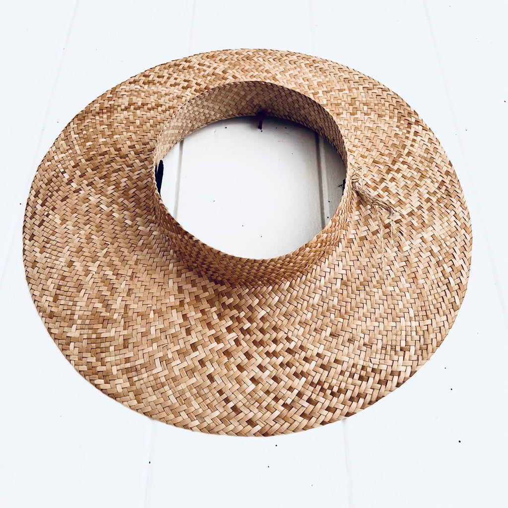 Lauhala Straw Hat w/ Hawaiian Islands - Route 99 Hawaii