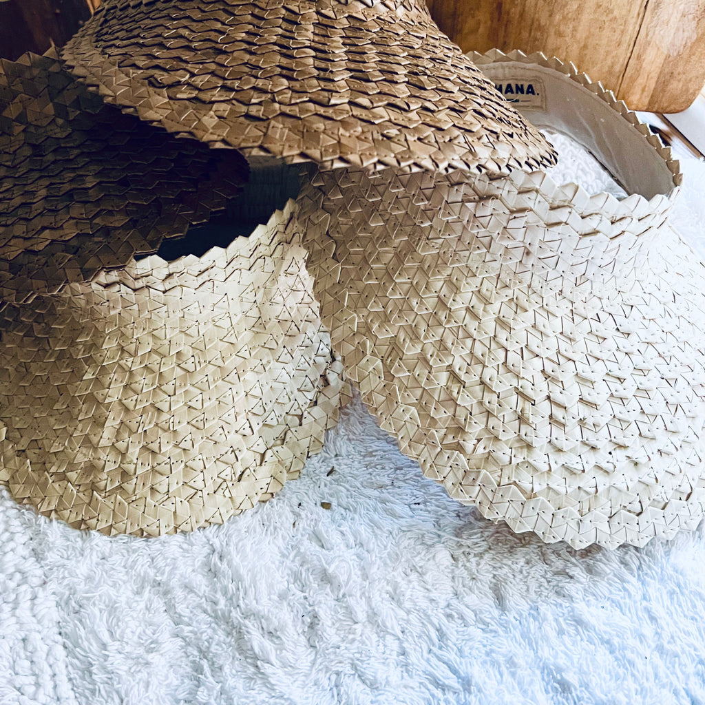 Straw Sun Visor Summer Beach Hat Cap Ohana Shop Kauai