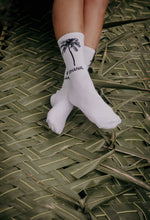 Palm Tree Socks-White