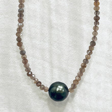 Mystic Rose Gems/Tahitian Pearl Neckalce