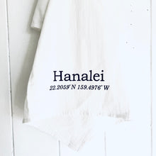 Hanalei Coordinates Tea Towel