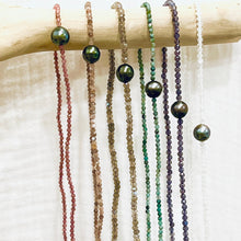 Mystic Rose Gems/Tahitian Pearl Neckalce