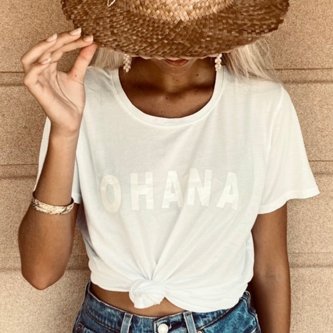 ‘Ohana Women's Tee White/White