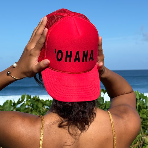 ‘OHANA Hat Red & Black