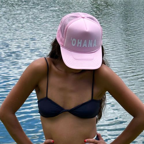 'OHANA. Brand Pink Trucker Hat