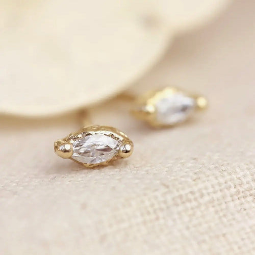 Solid Gold North Star Diamond Earrings