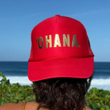 ‘OHANA. Hat Red & Gold