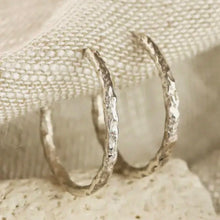 Solid Hammered 14kt Gold Hoops