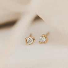 Mini Solid Gold Diamond Studs