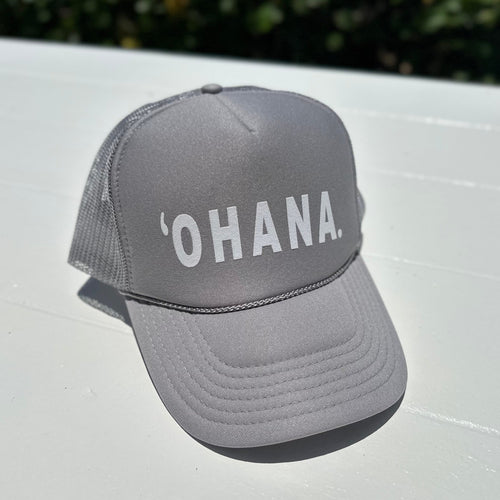 'OHANA. Gray Trucker Hat