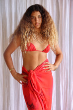 Red Hibiscus Rayon Pareo