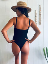 MAI Costa Bodysuit: Black Ribbed