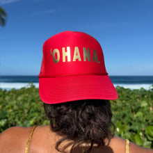 ‘OHANA. Hat Red & Gold