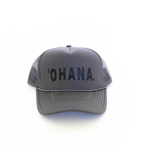 'OHANA. HAT: Charcoal/Black