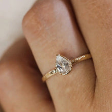 Solid 14kt Gold Diamond Ring