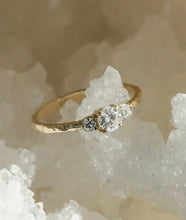Triple Diamond Solid 14kt Gold Ring