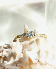 Triple Diamond Solid 14kt Gold Ring