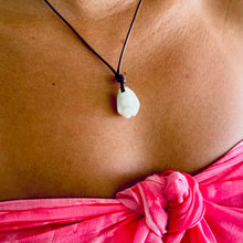 White Cowrie Pendant on Nylon Necklace