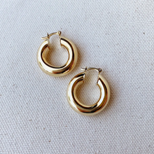 18k Gold Filled Fat Thick Small Hoop