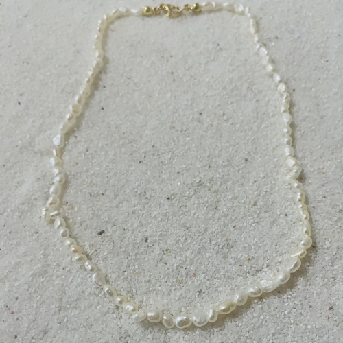My Girl Tiny Pearl Choker. Dainty Pearls Necklace. White