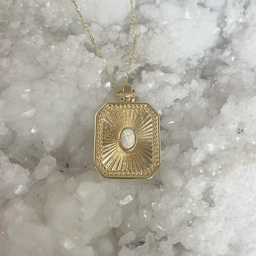Circle in the Sand.Opal Necklace