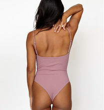 Mai Baja Bodysuit: Mulberry Ribber