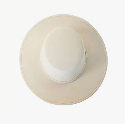 Vegan Suede Boater Hat
