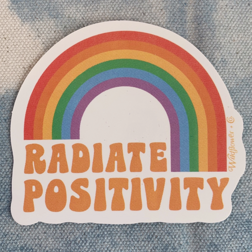 Radiate Positivity Rainbow Sticker