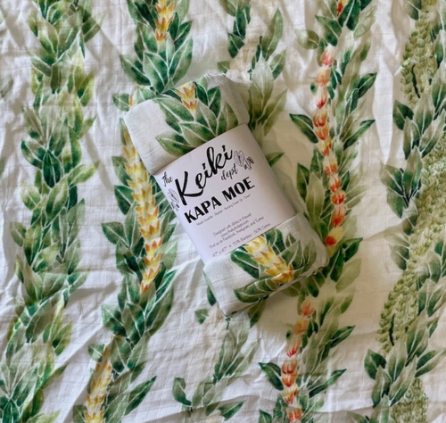 Hawaiian Lei Maile Bamboo Muslin Swaddle Blanket