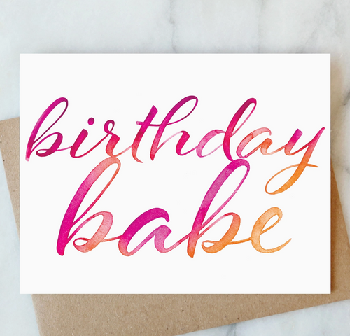 Birthday Babe Greeting Card