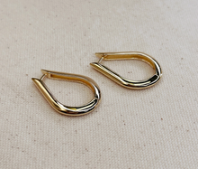 18k Gold Filled Teardrop Shaped Hoop Earrings