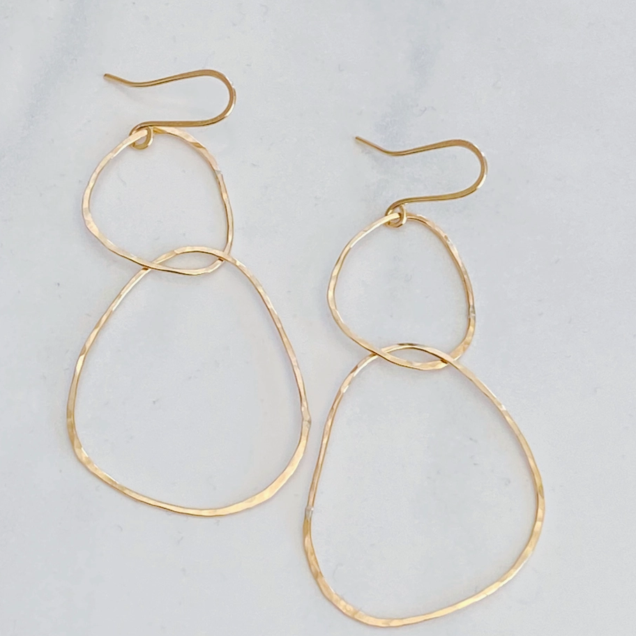 River Rock earrings-14kt Gold Filled