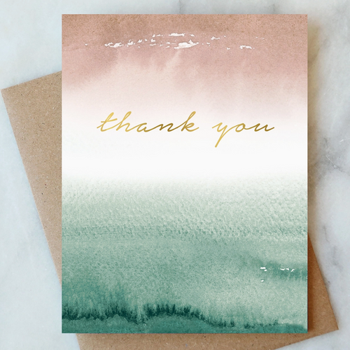 Earthy Thank You Greeting Card