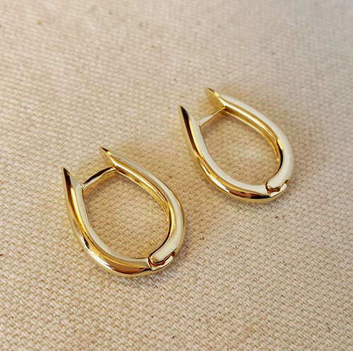 18k Gold Filled Large U Shaped Hoop Earrings