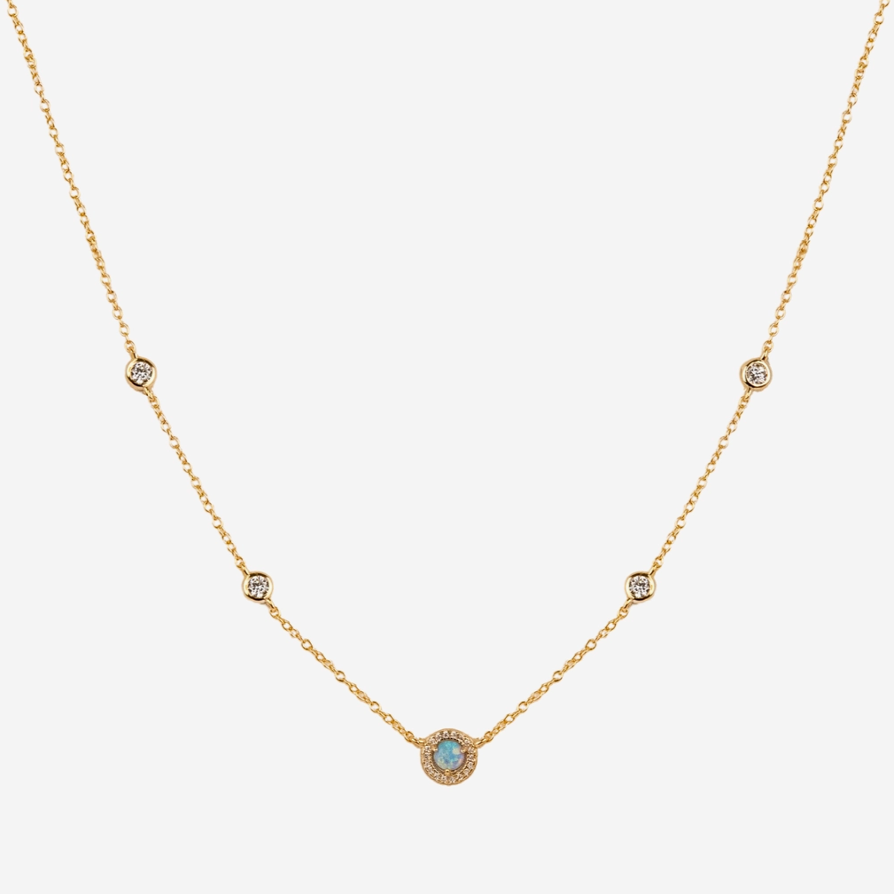 Halo Opal Necklace