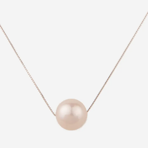 Micaela White Pearl Floating Necklace